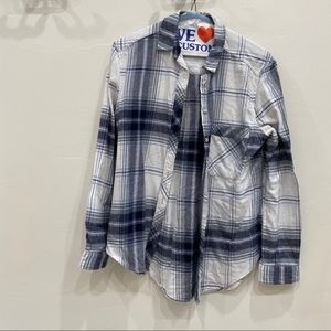 BDG Urban Outfitters blue and white plaid shirt XS